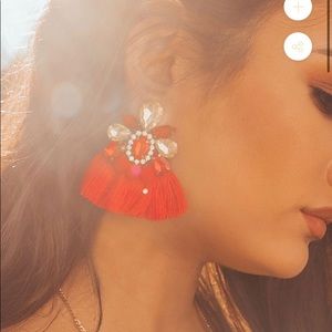 Herencia clothing Encantadora Tassel earrings Red